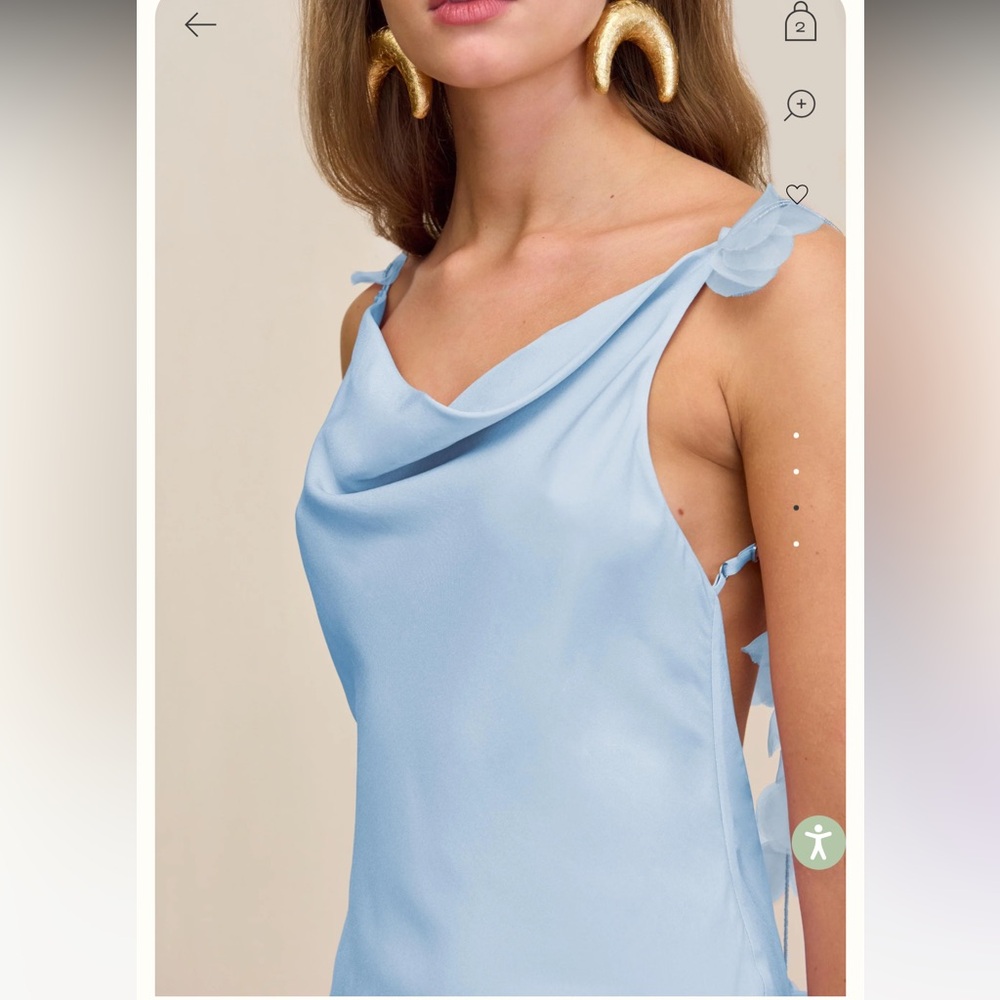 Cult Gaia Nymeria Gown Small Coastal Blue - Picture 4 of 16